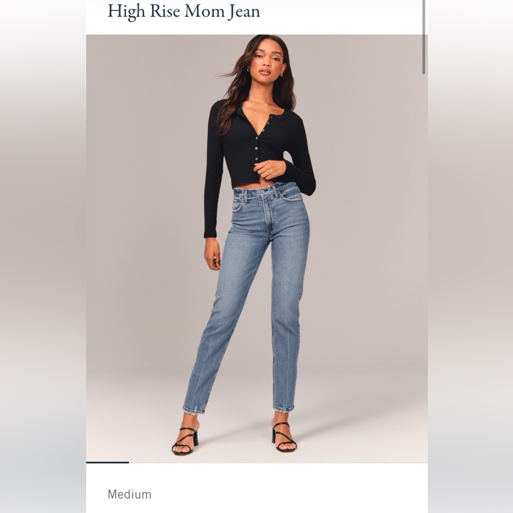 Abercrombie High Rise Mom Jean
